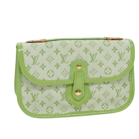 LOUIS VUITTON Monogram Mini Trousse Marie Kate Pouch Green M92935 Auth 73086SA - Picture 1 of 14